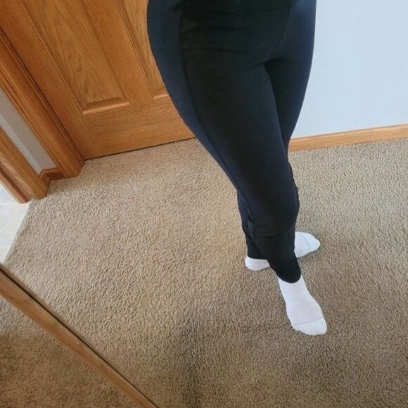 NIKE power tight fit training dri fit black size small yoga leggings womens - Picture 5 of 16